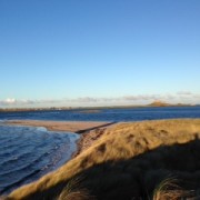 Lindisfarne from Ross Sands