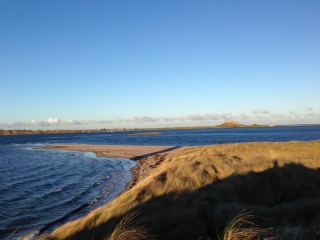 Lindisfarne from Ross Sands