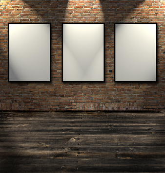 Three empty frames