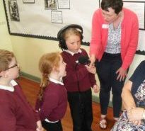 Recording with pupils St John's Chapel PS